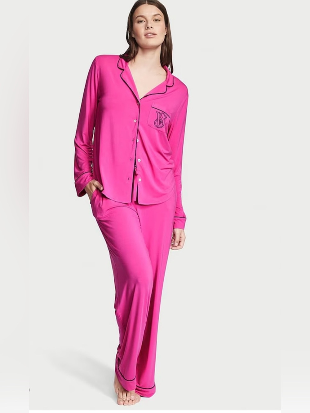 Victoria's Secret Hot Pink modal long pajama